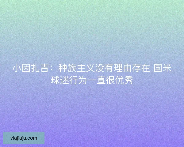 小因扎吉：种族主义没有理由存在 国米球迷行为一直很优秀